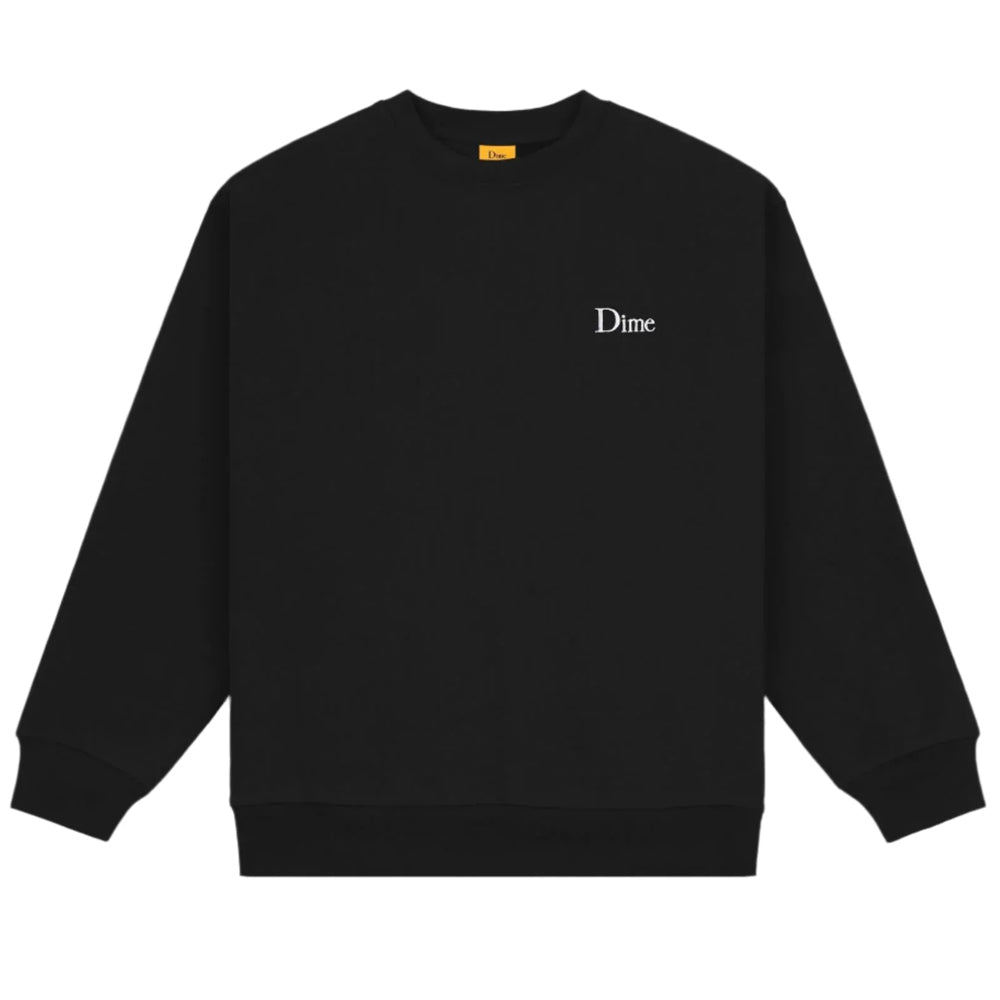 Dime Classic Small Logo Crewneck Sweatshirt | Black
