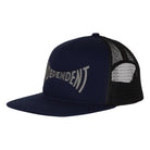 Navy blue cap with black mesh back and 'Independent' logo on a white background