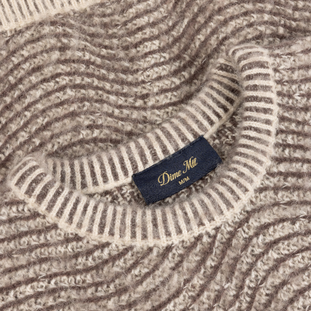 Dime Mohair Wave Knit Sweater | Camel – So Hip Toronto