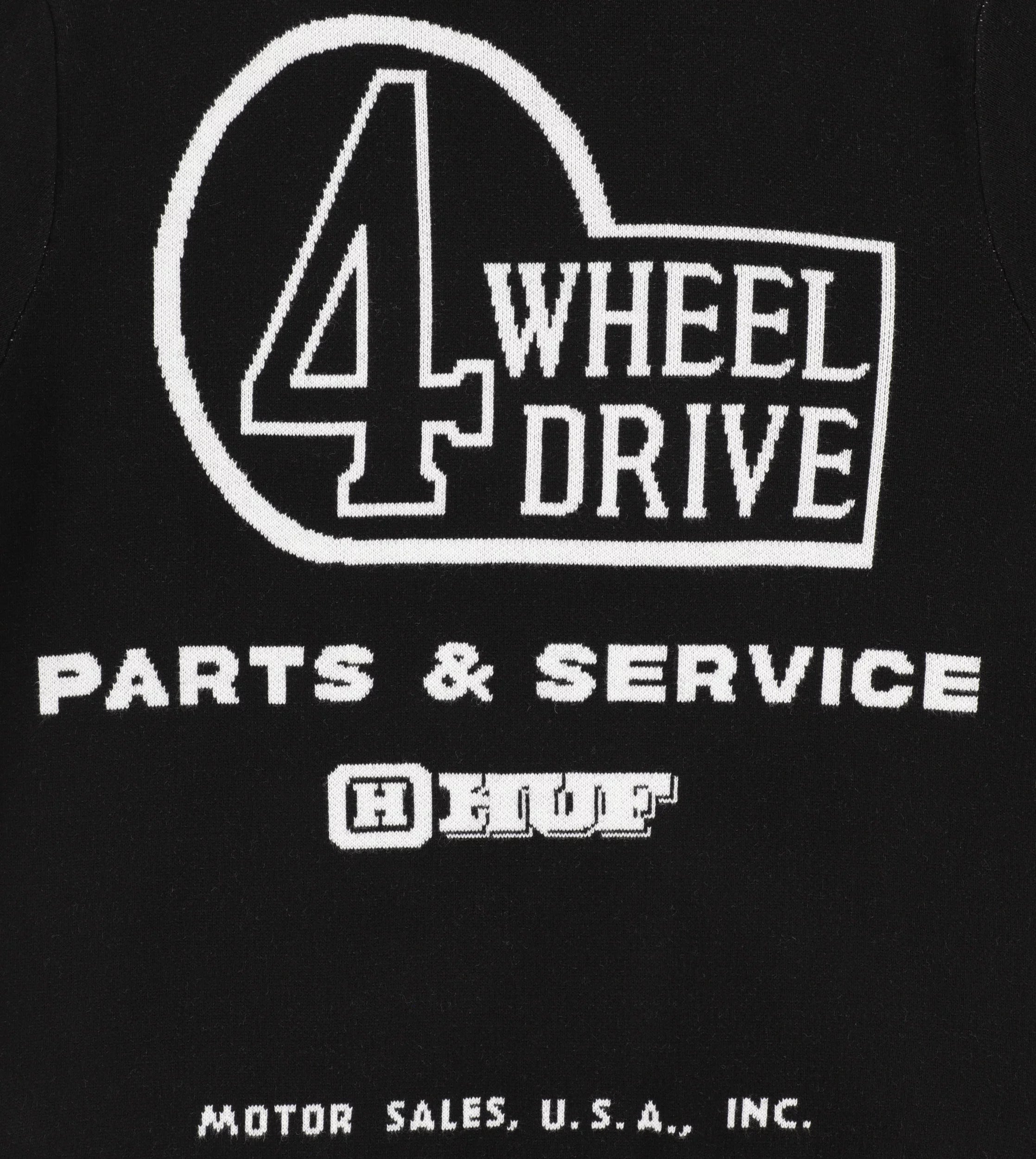 Huf Toyota Land Cruiser Parts & Service Sweater | Black – So Huf Toyota Land Cruiser Parts & Service Sweater | Black – So